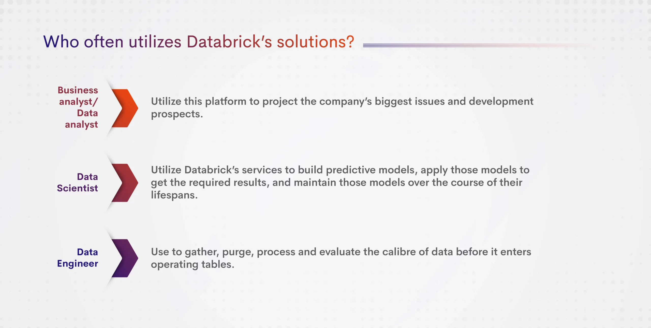 Who often utilizes Databricks' solutions